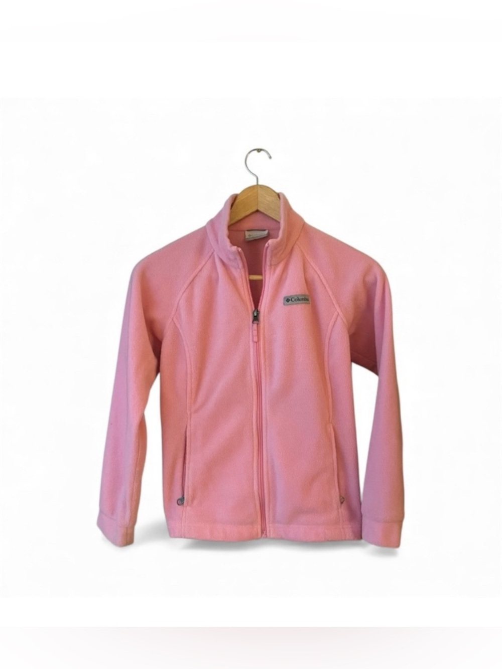 Columbia Girl's Benton Springs Pink Fleece Jacket Size Medium 10-12 Athleisure
